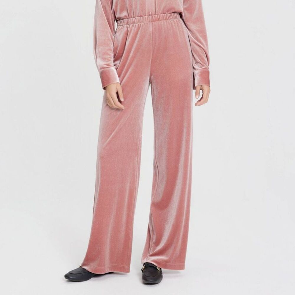 Women's Velvet Pull-On Pants - Universal Thread Dark Pink XXL